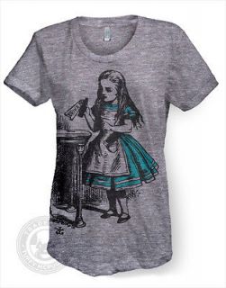 DRINK ME Vintage Alice in Wonderland American Apparel TR301 T Shirt L 