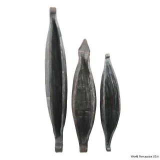 African Hand Percussion Atoke Bell Set of 3 with Strikers