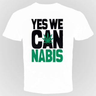 Cannabis T shirt Weed Yes We Can Marijuana Funny Obama
