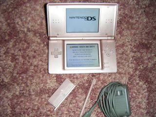 Nintendo DS Lite Handheld system Console METALLIC ROSE