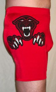 NEW RED BLACK PANTHER PRO WRESTLING GEAR MENS TIGHTS