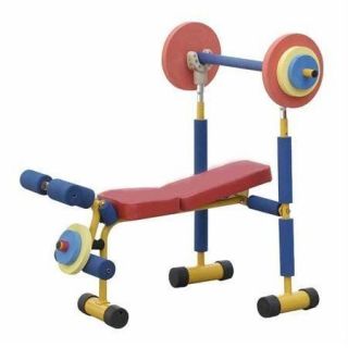  9204 Fun and Fitness Exercise Equipment for Kids   Weight Bench Set