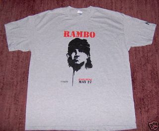 ULTRA RARE NEW Rambo DVD Release T  Shirt XL Stallone