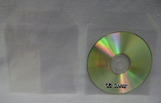 200 (Premium 120 Microns) Crystal Clear CPP Plastic CD DVD Sleeve Bag 