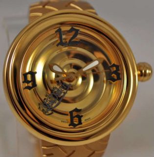   Dutch Large Spiral Gold Metallic Swiss Big Watch   UNIQUE HOT WATCH