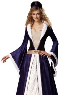 Medieval Queen Renaissance Empress Womens Halloween Fancy Dress 