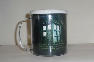 11 oz   Doctor Who   TARDIS coffee / drink mug with travel lid.