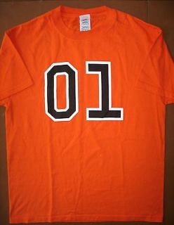 01 DUKES of HAZZARD General Lee RACING NUMBERS ONLY t shirt 