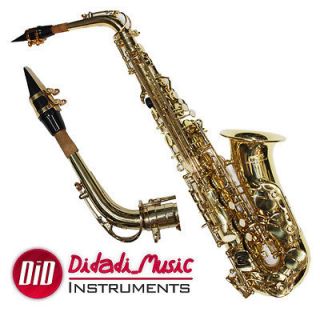New Beginner Gold Curved Alto Saxophone Sax Saxofon Outfit Accessories 