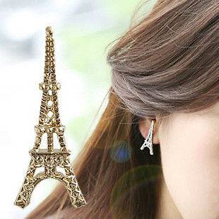   stylish retro personality Eiffel tower shaped earring stud earring