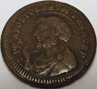 1796 Italy 2 1/2 Baiocchi Italian Papal States Romani Coin