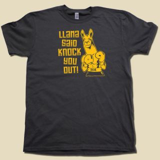 Llama said knock you out LL COOL J parody t shirt