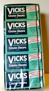 Vicks Medicated Cough Drops Carton Full 10 Cents