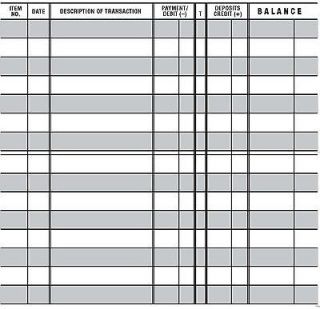 New Large Print, Low Vision, Easy to Read Checkbook Transaction 