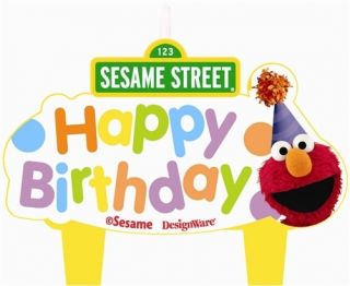 Sesame Street Party Supplies Molded Birthday Cake Candle Set