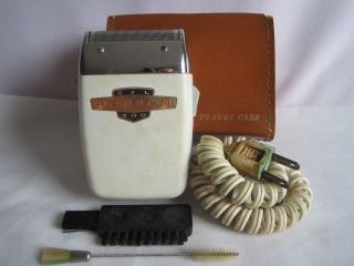 Vintage RONSON CFL300 Men Electric Shaver Travel Kit Case Germany 