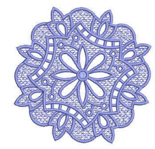   Snowflakes n Doilies   FSL Lace Machine Embroidery Design 4x4 Brother