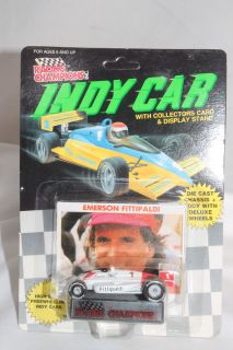 Emerson Fittipaldi, 1989 Racing Champions Indy Car with Card, Mint 1 