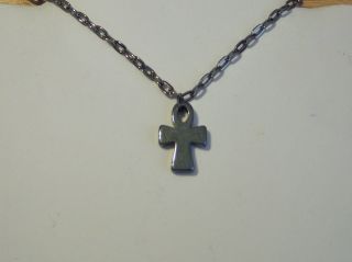 Small Hematite Egyptian Ankh on a 4.8 x 8.5 mm Gunmetal Necklace 
