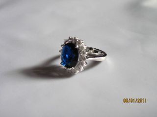  Princess Diana 6 carat oval cut CZ engagement ring size 7,8