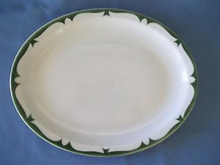   China Plate Dish Tray Platter Green Edge Dinnerware Restaurant Hotel