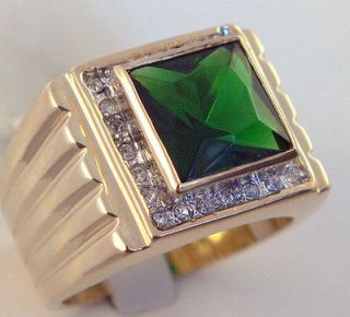 mens emerald rings in Mens Jewelry
