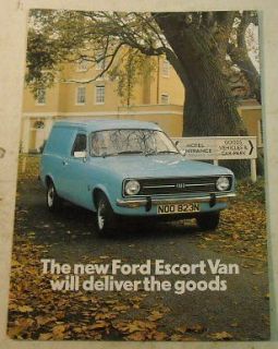 Ford 1975 Escort Van Truck Sales Brochure for UK Market