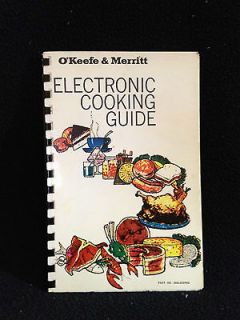   spiral bound OKeefe & Merritt Electronic Cooking Guide manual