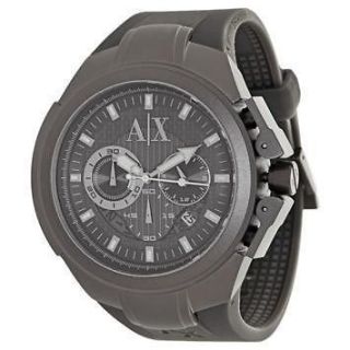 Armani Exchange AX1184 Mens Dark Gray Rubber Band Chronograph watch