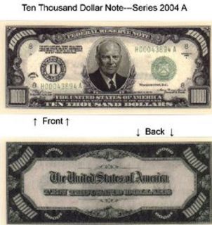 10000 Ten Thousand Dollars Bill Notes Lot of 100