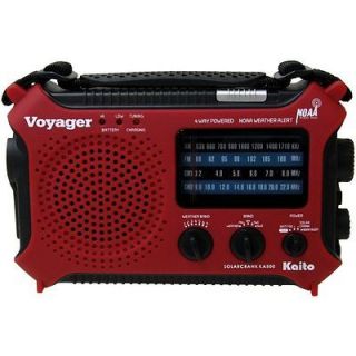   KA500 Dynamo Solar Crank Emergency Shortwave Weather Alert Radio Red