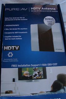 Pure AV HDTV Antenna, Full HD Resolution, VHF/UHF/FM/HDTV, TV Antena 