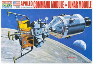 Aoshima #47477 1/96 Apollo Command & Lunar Module plastic model Kit 