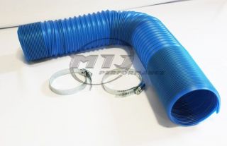 Exhaust Universal Blue 3 Cold Air Flexible Intake Ducting Feed Hose 