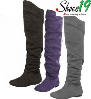 knee high flat boots in Boots