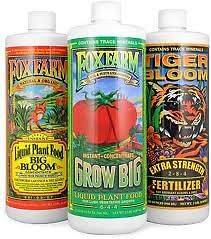 FOX FARM TRI TRIO Soil Grow Big Big Bloom Tiger Bloom Pack Nutrients 