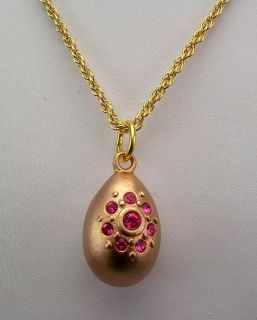 Joan Rivers Faberge Inspired Egg Pendant Necklace