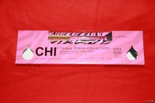 Chi Zebra Hot Pink Tribal Collection 1 Hair Straightening Flat Iron