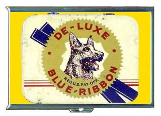 Vintage Condom German Shepherd ID Holder, Cigarette Case or Wallet 