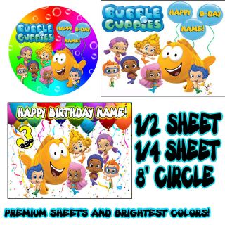 Bubble Guppies Birthday Cake on Bubble Guppies Edible Image Custom Individuals Cake Topper Birthday