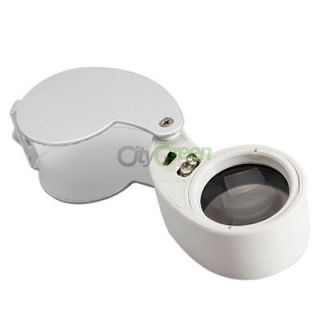   Glass Magnifying Magnifier Jeweler Eye Jewelry Loupe Loop w/ LED Light
