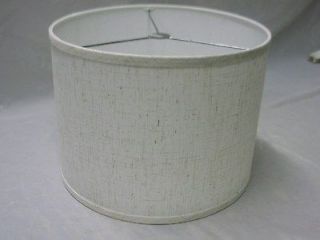 Contemporary Fabric Drum Hanging/Pendant Lamp shade 12 wide Off White 