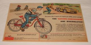 1957 AMF Roadmaster bicycle ad ~ ACTION ENGINEERED #2