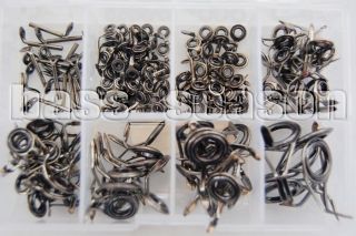 175 Pcs Fishing Rod Guides Mixed Tips Line Rings Fishing Rod Building 