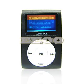 USB Flash Disk 4GB Mini Clip Gift MP3 Music Player LCD Screen Display 