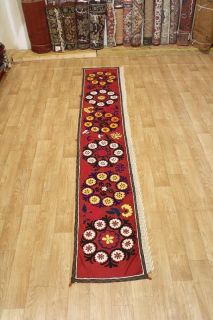   SilkHand Embroidery Suzani Runner Wall Hanging Table Cloth 2x12