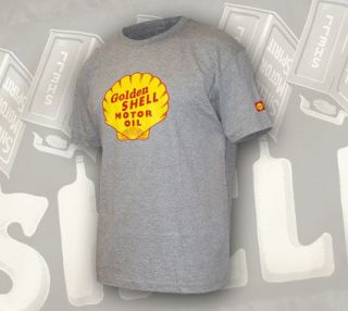 Vintage Classic Shell Golden Shell Motor Oil Slogan T Shirt