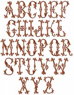ABC Designs Chocolate Punch Alphabet Machine Embroidery Designs in 2 
