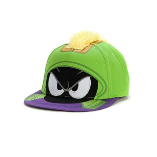 Marvin The Martian Looney Tunes Face Adjustable Flat Bill Hat Cap