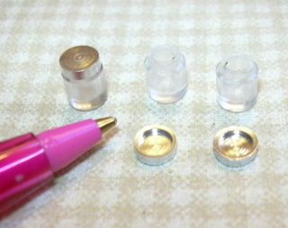 Miniature Small Baby Food Jars/EMPTY (3) DOLLHOUSE Miniatures 1/12 